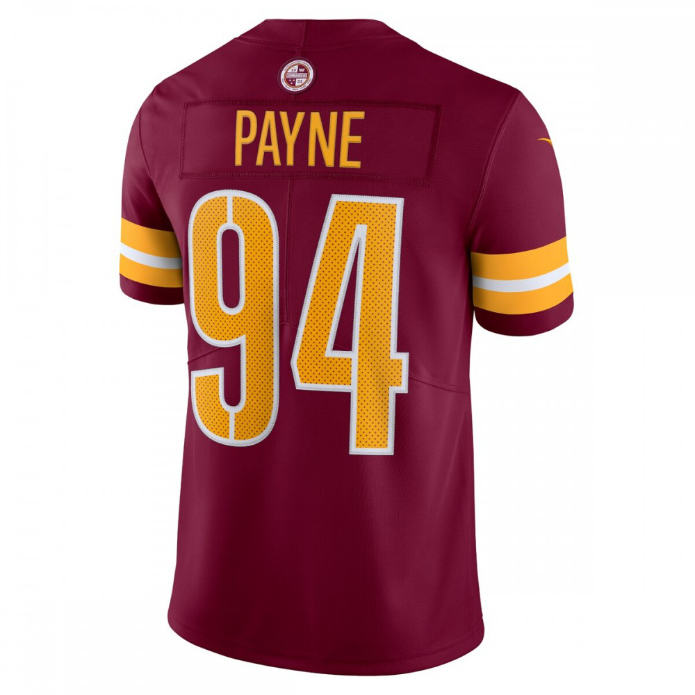Da'Ron Payne Washington Commanders Nike Vapor Limited Jersey - Burgundy-GridironStore